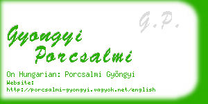 gyongyi porcsalmi business card