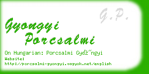 gyongyi porcsalmi business card